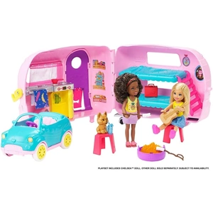 Maqio Toys Barbie FXG90 Club Chelsea Camper Playset with Doll