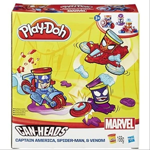 Maqio Toys Play-Doh Marvel Can-Heads Featuring Captain America, Spider-Man and Venom B0606