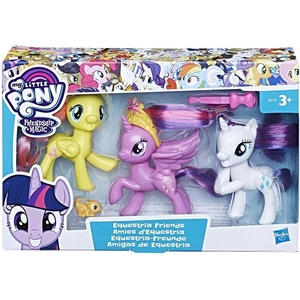 Maqio Toys My Little Pony Equestria Friends - Twilight Sparkle, Rarity and Fluttershy Figures E0172