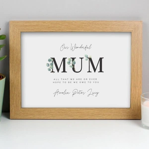 Personalised Memento Personalised First My Mum...4x6 Silver Photo Frame