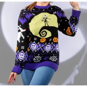 Pop In A Box Nightmare Before Christmas 8-bit Christmas Jumper - XL
