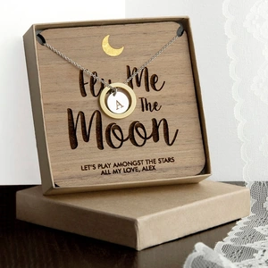 Treat Republic Personalised Fly Me To The Moon Necklace & Keepsake